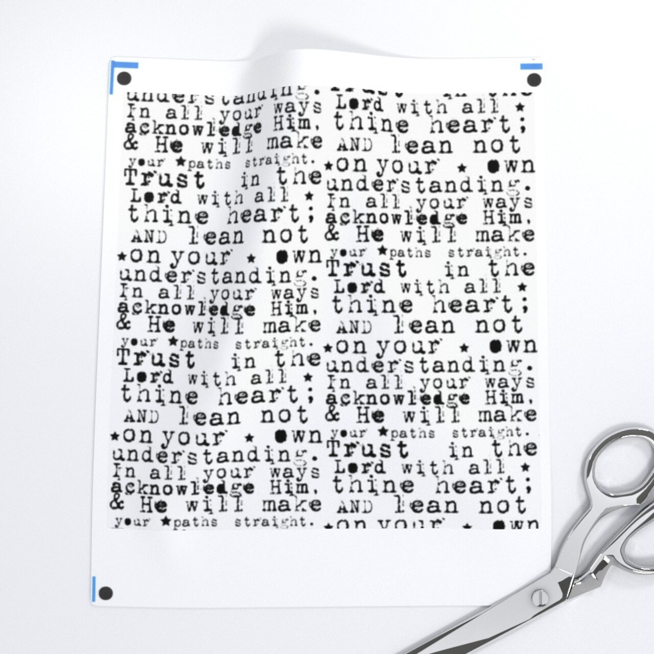 Scripture Black Text Word Bible Christian Faith Religion Custom Printed Fabric by Spoonflower Various Fabrics by the Yard or Fat Quarter